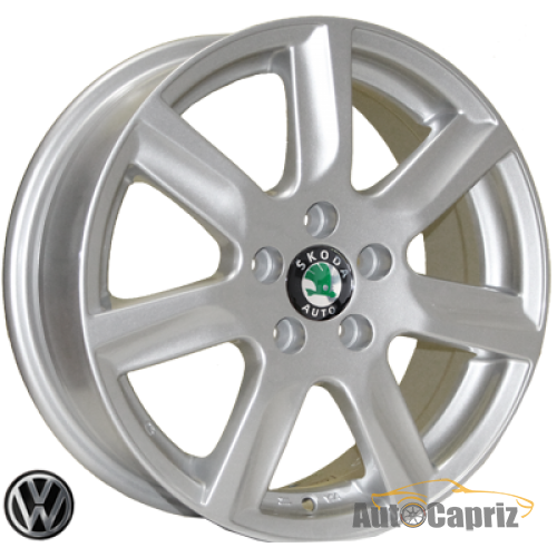 Диски Replica Skoda 7314 SIL R15 W6.0 PCD5x100 ET40 DIA57.1
